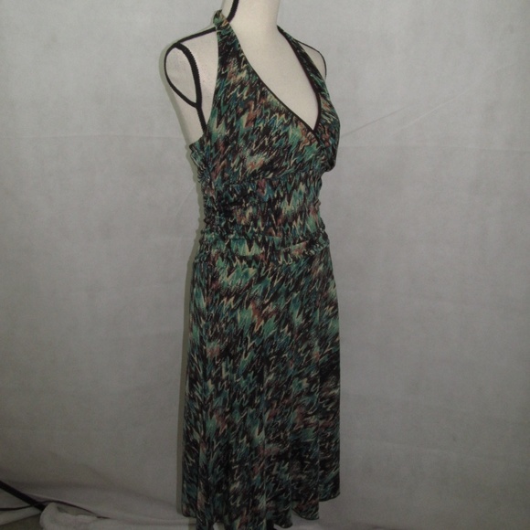 AGB Dress Halter Size 6 Stretch Multi Color USA - Picture 2 of 8
